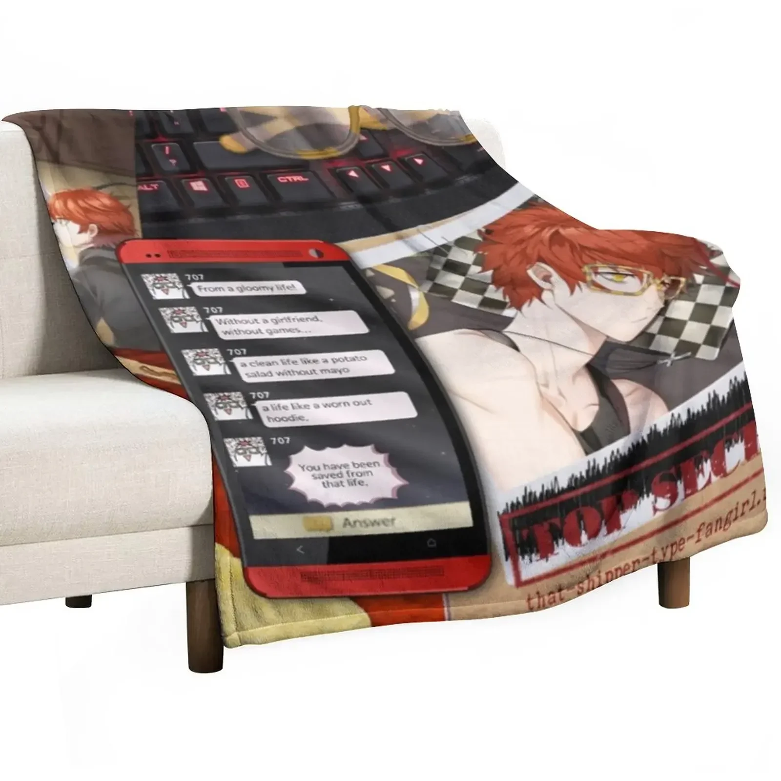 

MysMe - 707 Throw Blanket blankets and throws Single Sofa Quilt Blankets