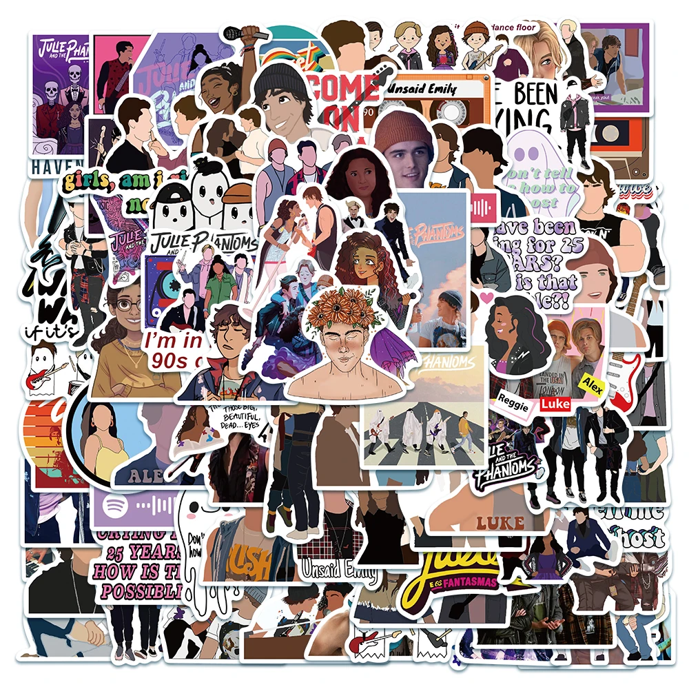 

10/50/100Pcs Julie and the phantoms Stickers TV Show Decals For Laptop Luggage Cars PS5 Skateboard Graffiti Stickers Waterproof