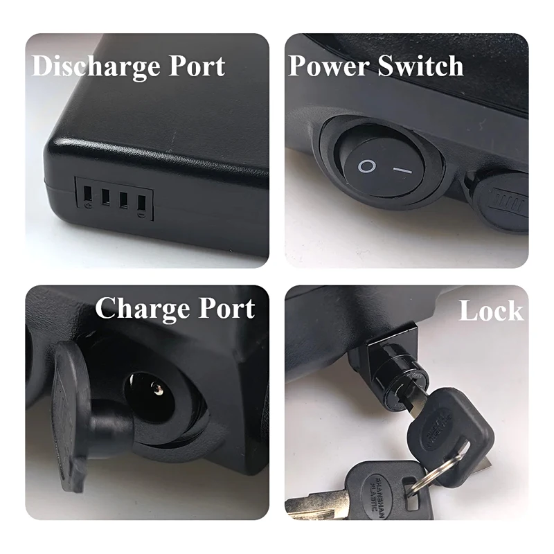 24V Rear Rack Ebike Battery 24Volt 10.4Ah 12.8Ah 14Ah 17.5Ah City bike Carrier Mount for Z&uuml;ndapp Z802 Electric Bike Battery Akku
