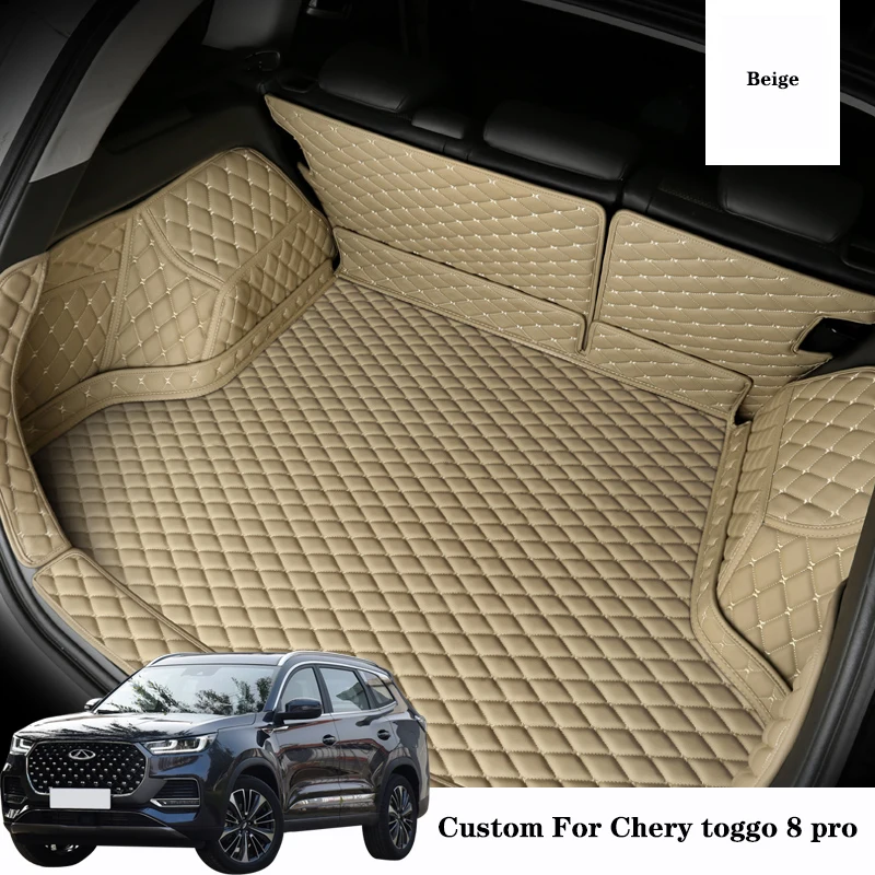 

Custom Car Trunk Mat For Chery Tiggo 8 Pro 2021 2022 2023 Waterproof Leather High Quality Interior Floor Board Auto Accessories