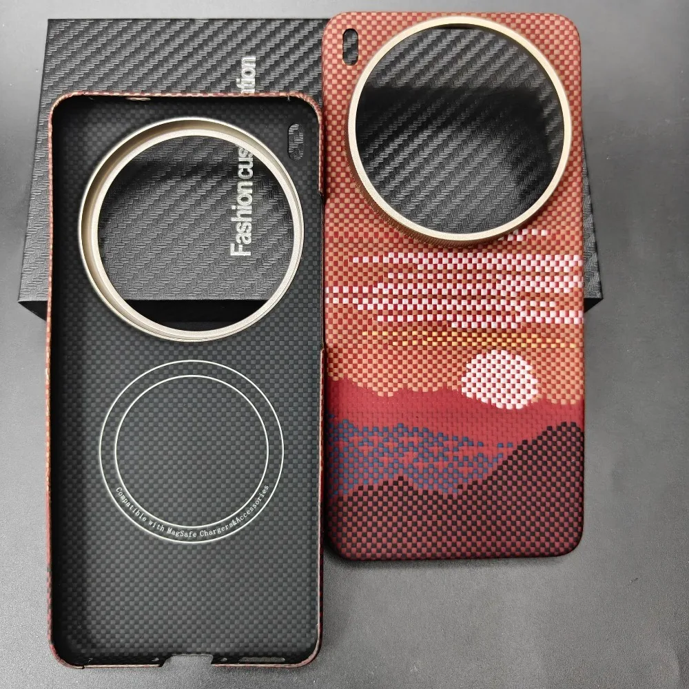 Premium Real Carbon Fiber Magnetic Phone Case – Sleek Aramid Fiber Cover with MagSafe Compatibility