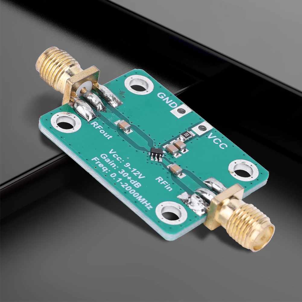 RF Amplifier LNA 0.1-2000MHz RF Wideband Amplifier Board Gain 32dB DC 9-12V