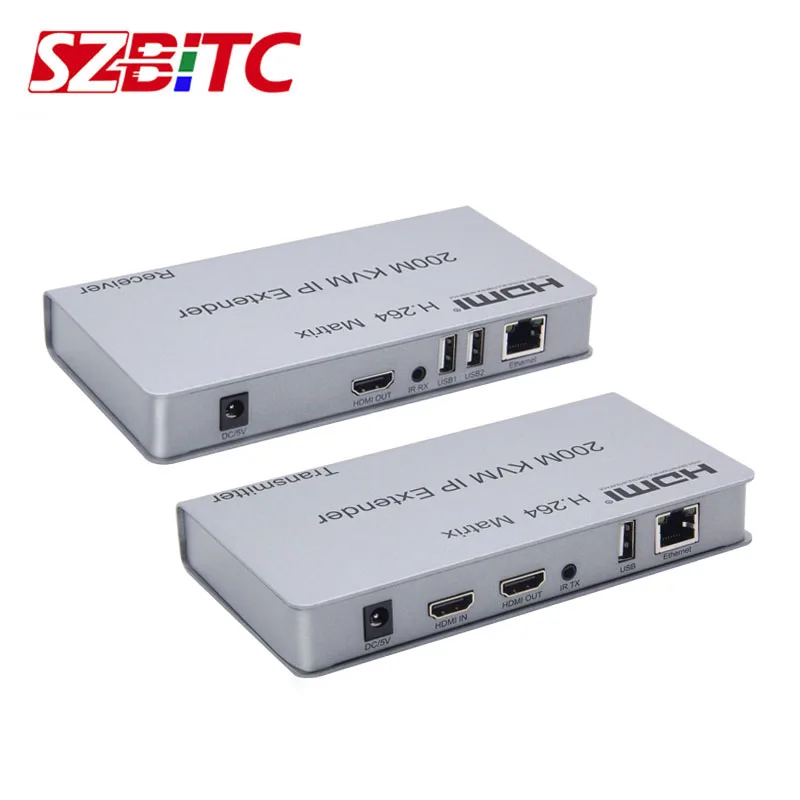 

200 м HDMI USB удлинитель через IP от Cat5 Cat5e Cat6 H.264 HDMI удлинитель многоточечный до многоточечный, точка к точке