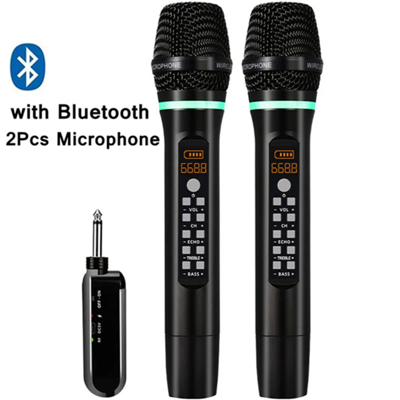 

Professional Wireless Microphone Handheld Bluetooth Karaoke Mic Recording Studio Home Party Singing for Car Speaker Church Show