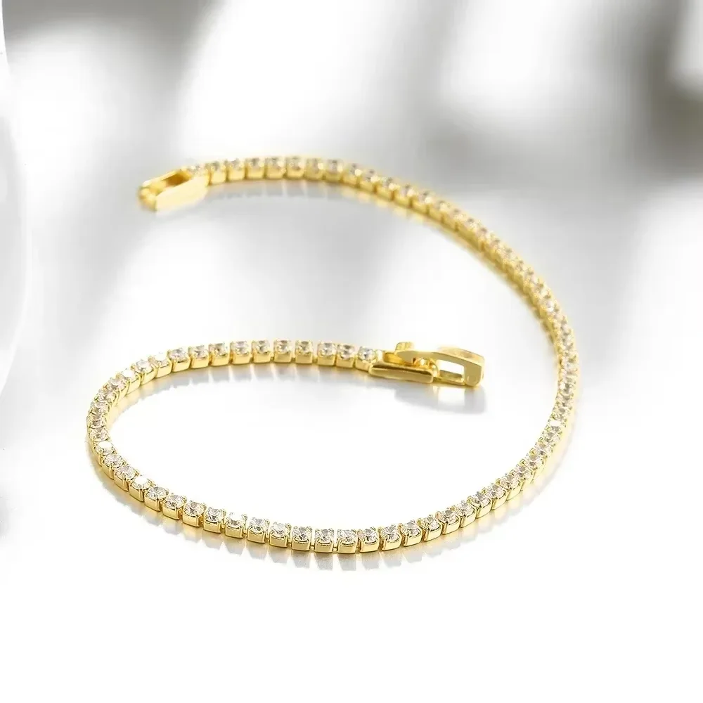 Elegant 925 Sterling Silver Zirconia Tennis Bracelet Anniversary Gift
