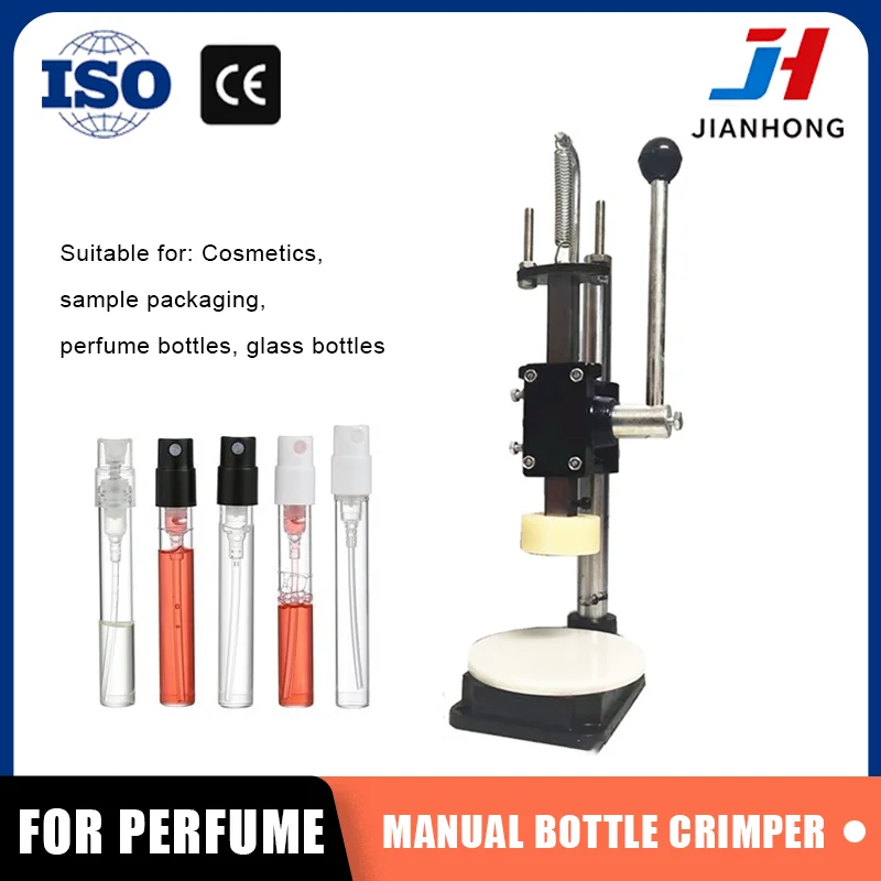 Manual Perfume Bottle Crimper Capping Machine 13mm/15mm Universal Clamp for 1ML-150ML Glass Bottles/Cosmetics/Sample Packaging