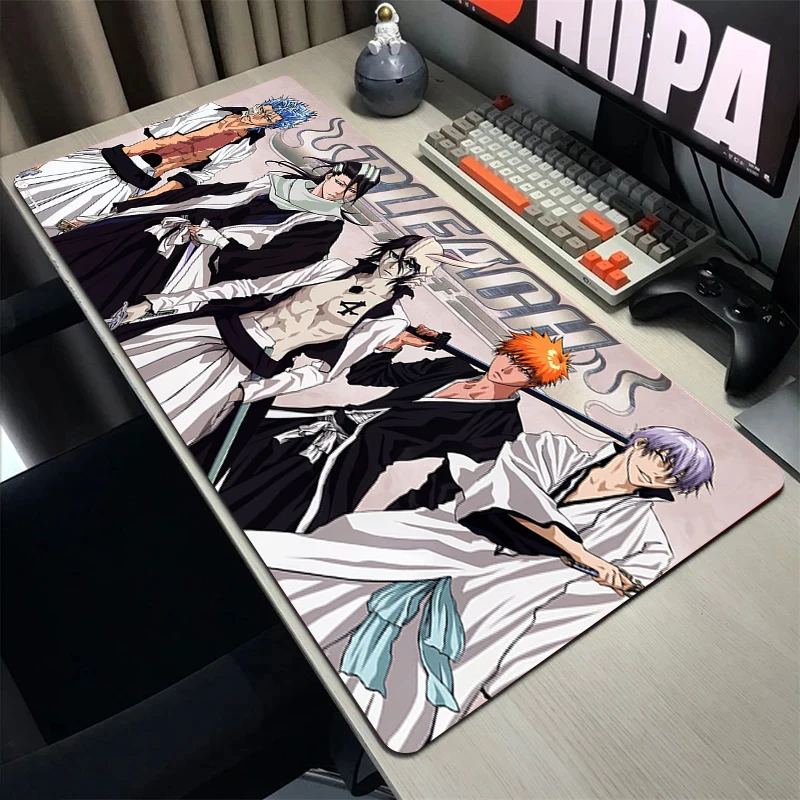 

Mange Bleach Mouse Pad Large Mousepad Pc Gamer Desk Mat Office Computer Mats Locking Edge Table Pads Overlook Mats XXL 90x40cm