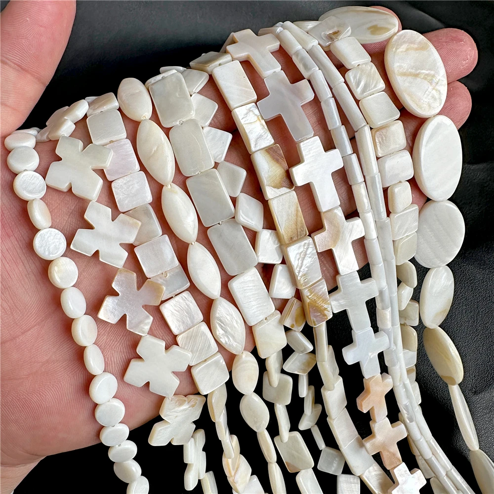 Natural White Mother Of Pearl Shell Beads for Jewelry Making 3