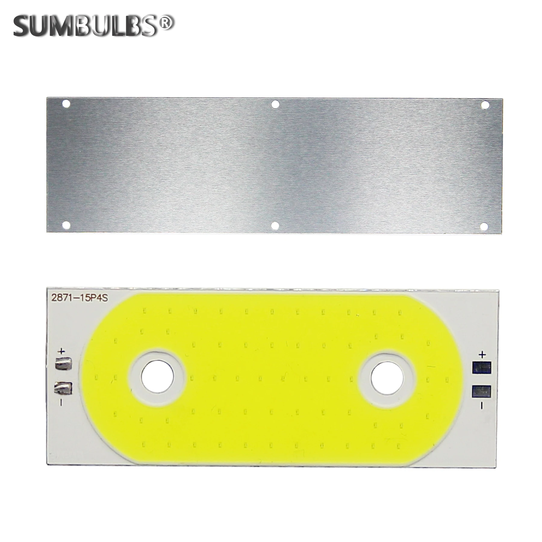 SUMBULBS 71x28mm High Bright 20W LED COB Panel Light Chip with Wires LED BulbSource for DIY Car Lights Outdoor Camping Lamp