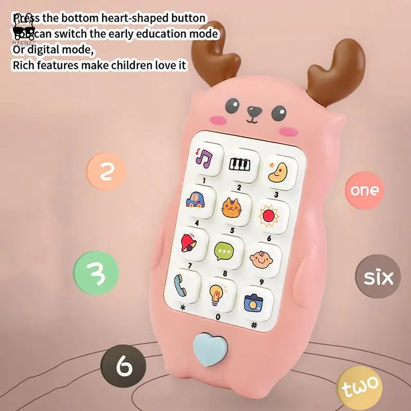 

Baby Phone Toy Music Sound Telephone Sleeping Toys With Teether Simulation Phone Kids Infant Early Educational Toy Birthday gift