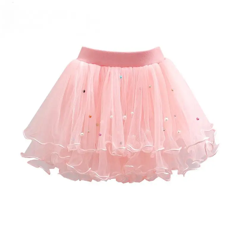 

Summer Fashion Kid Girl Mesh Skirts Princess Stars Glitter Dance Ballet Tutu Brand Sequin Party Girl Skirt Elastic Clothes