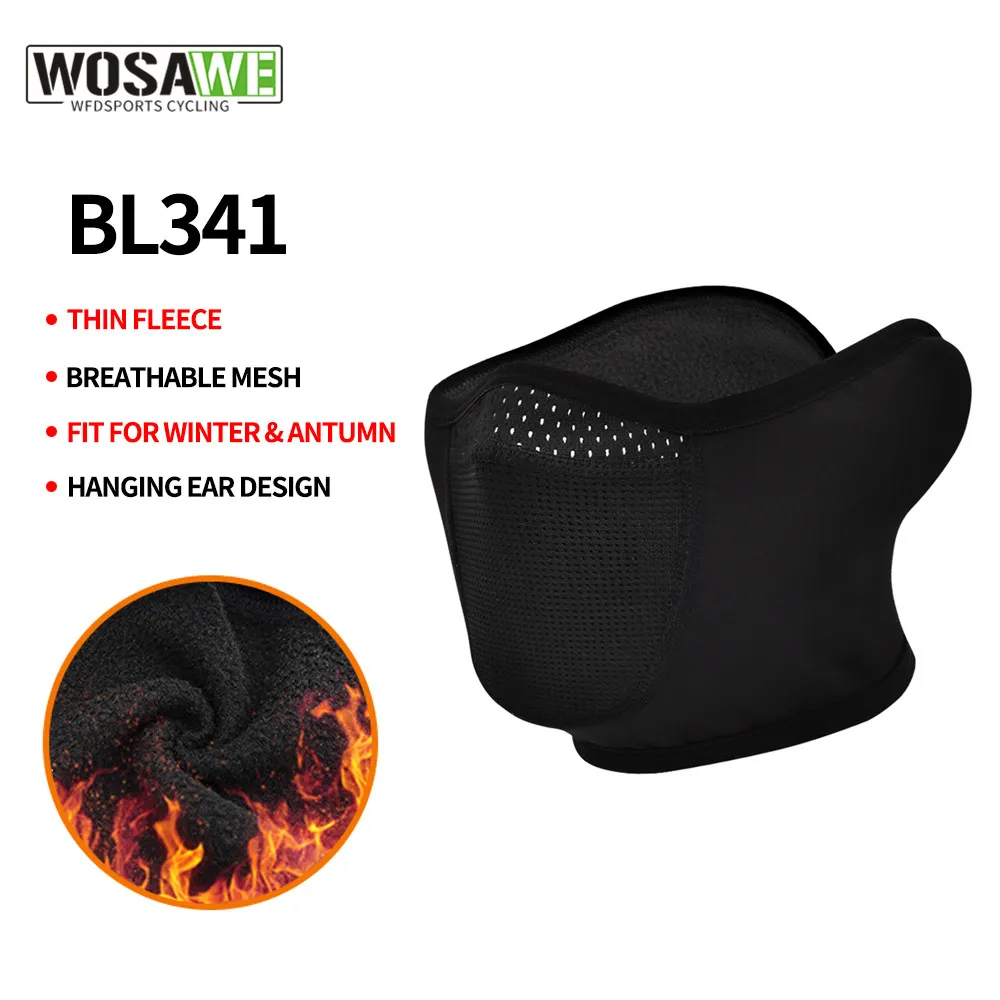 WOSAWE Winter Fleece Bicycle Cycling scarf mask Keep warm skiing skate Windproof Face Mask Hat Balaclava Skiing face shield wosawe motorcycle face mask breathable dustproof replaceable filters breathing valves breathable bike cycling face shield mask