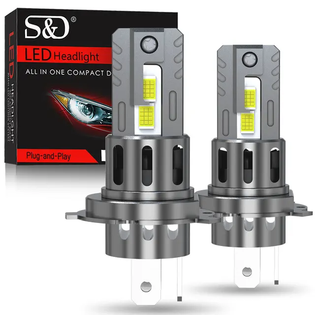 30000LM H4 LED Headlights 48pcs 3570 CSP Chips Turbo Fan Canbus 9003 H4 led Bulb Lamps for Car Motorcycle 6500K 12V 24V 1