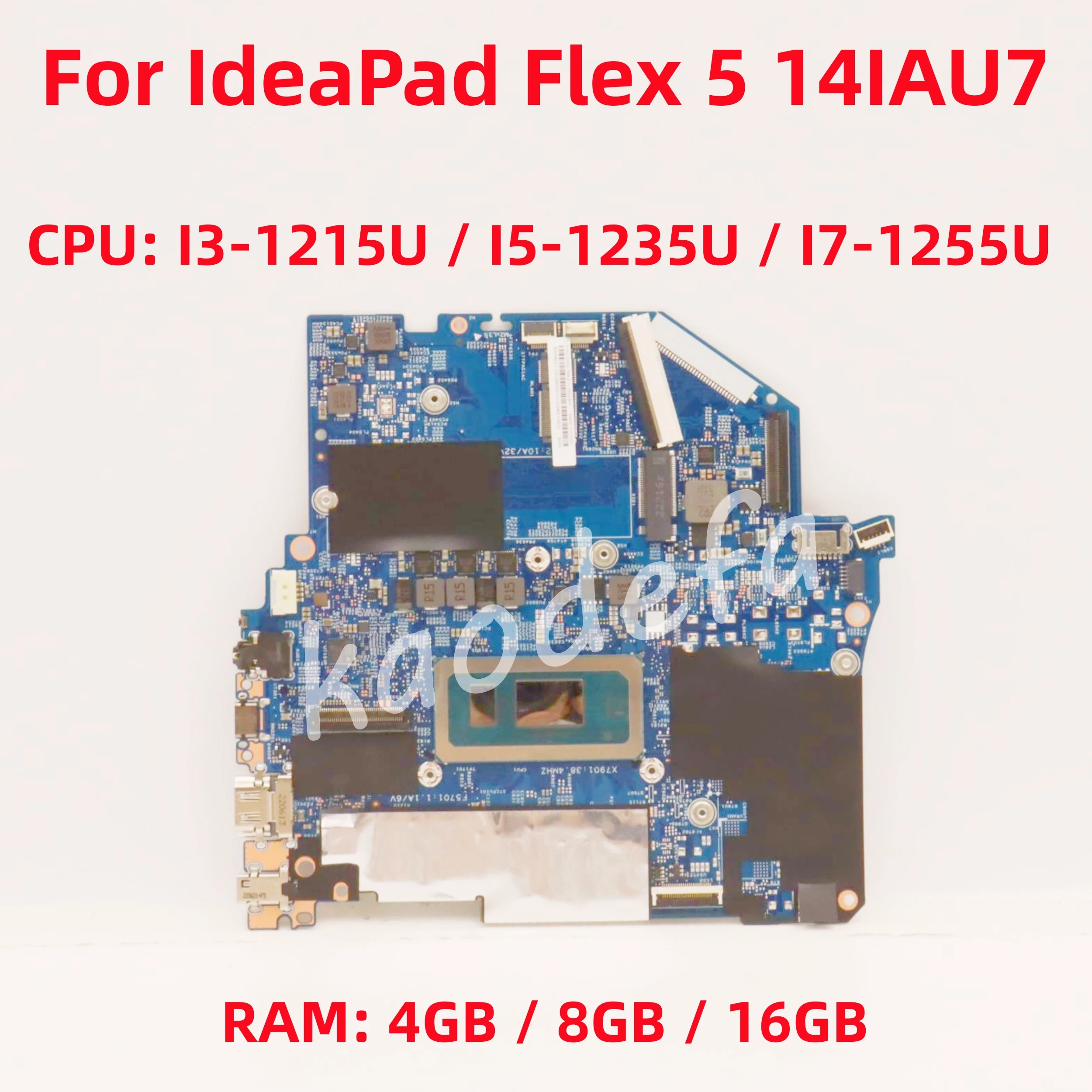 Per Lenovo Ideapad Flex 5 14 Iau7 Scheda Madre Del Computer Portatile Cpu: I3-1215U I5-1235U I7-1255U Ram: 4Gb/8Gb/16Gb 5B21J30283 100% Test Ok