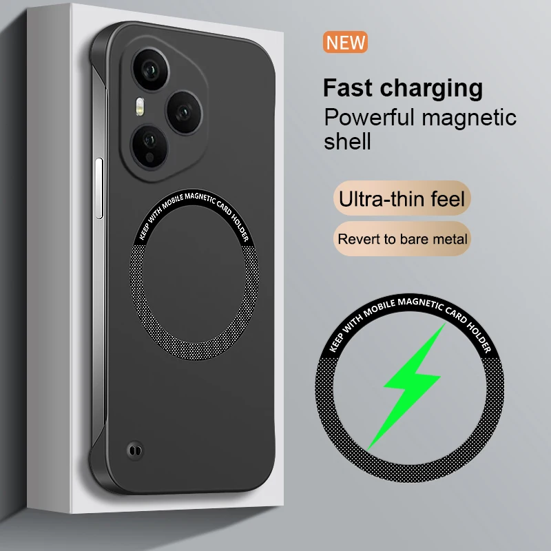Ultra Slim Magnetic Frameless Solid Color Phone Case