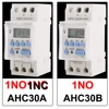 AHC30A New Type 40A Din Rail 2 wire Weekly 7 Days Programmable Digital TIME SWITCH Relay Timer Control AC 12V 24V 110V 220-240V 2
