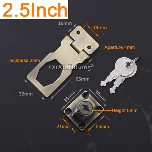 Brand New Cabinet Door Lock Cupboard Drawer Box Cabinet Locks Door Closet  Hasp Lock Keys Alike/Keys Different 2.5/3/4Inch - AliExpress