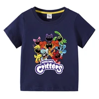 Bichiers souriants vêtements pour enfants Kawaii dessin animé drôle t-shirt garçons à manches courtes hauts à la mode 3-10 ans enfants vêtements d'été 2