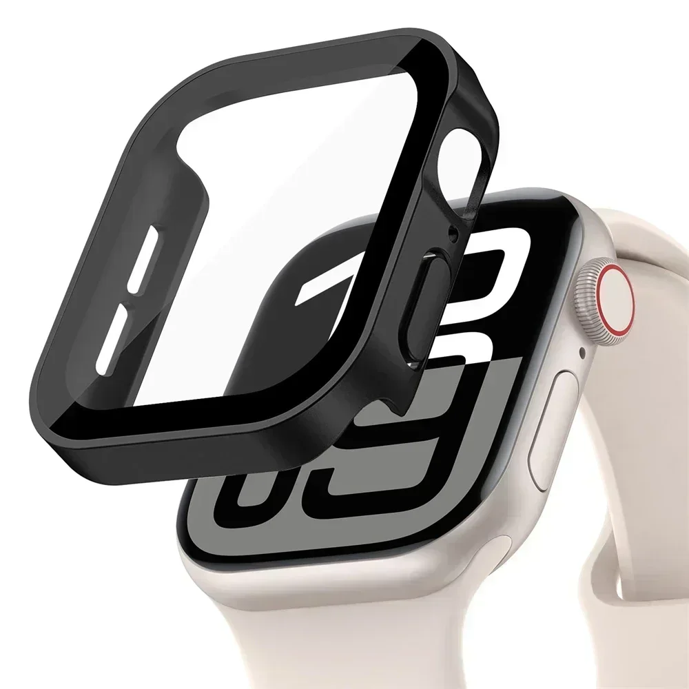 Premium Tempered Glass Bumper Cover for Apple Watch - Ultra Clear Screen Protector