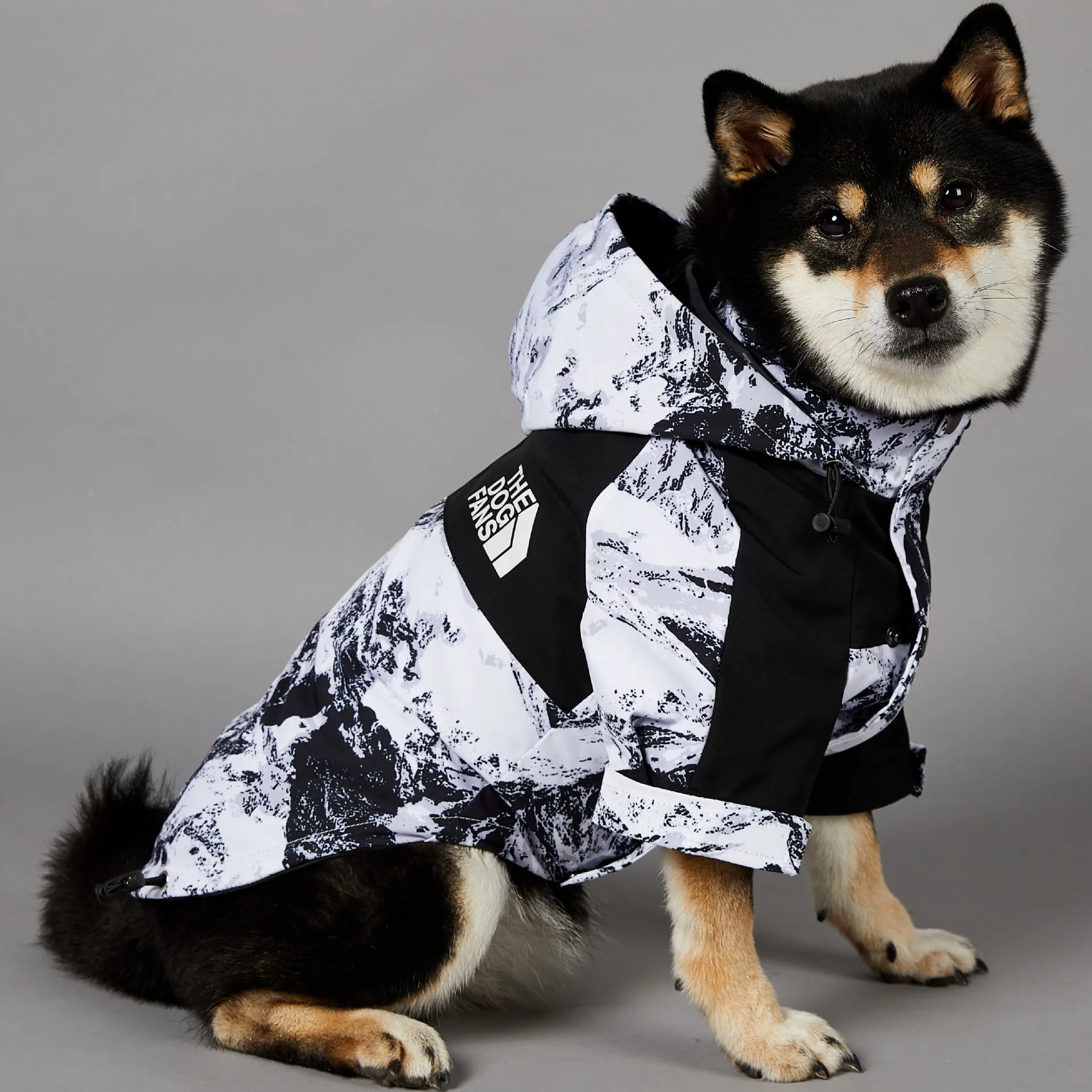 스노우 마운틴 윈드브레이커 강아지 야외복 S-5XL 핏불 중대형견 방수 통기성 애완동물 코트