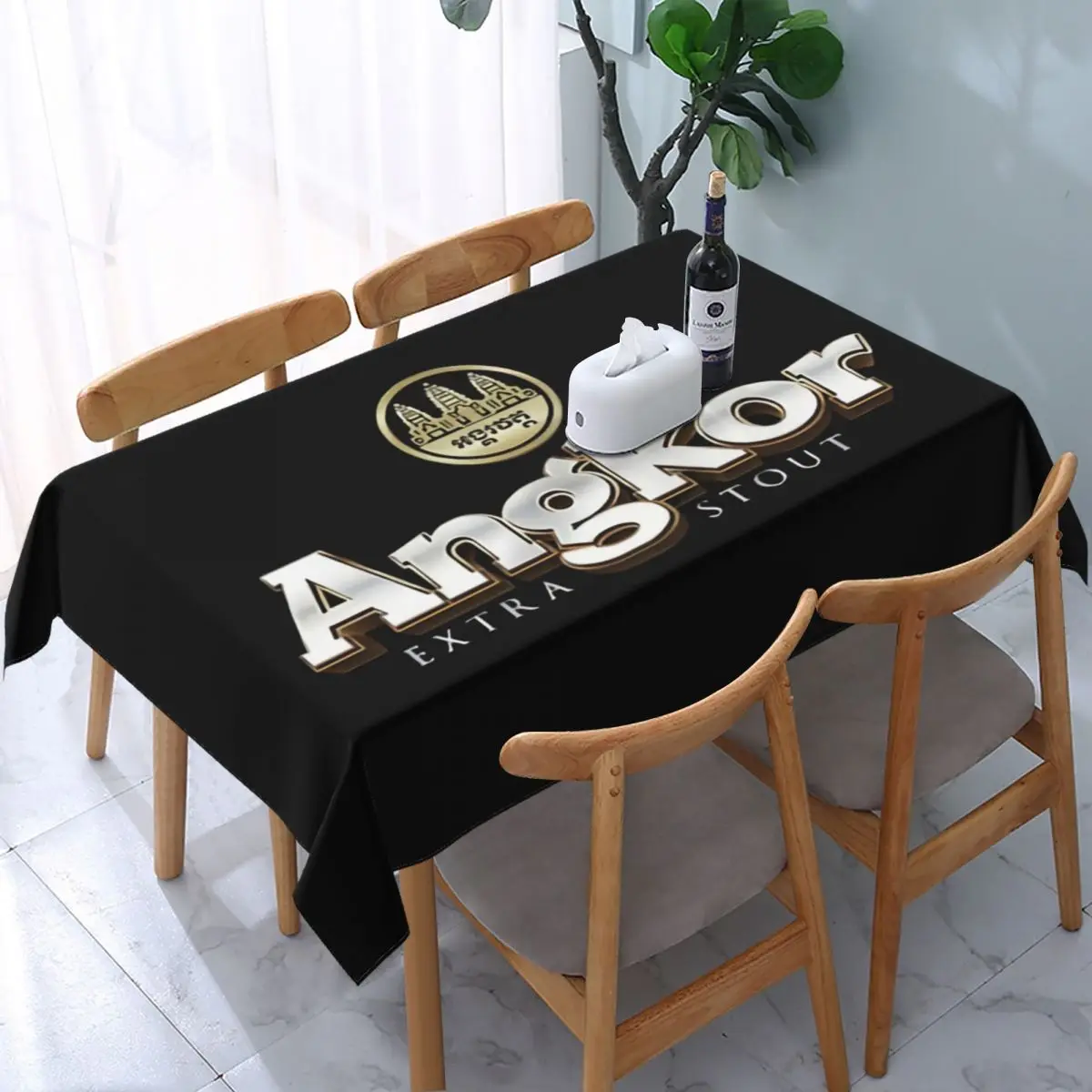 

Rectangular Tablecloth Tablecloth Fit 40"-44" Elastic Edge Table Cloth Cambodia Table Cover