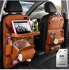 Car Tray Leather Storage Seat,Hanging Bag,Leather Backrest,Seat Back Storage Bag,Car Organizer 3