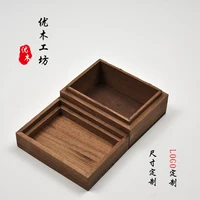 Black Walnut Wood Rectangle Tea Jewel Case, Handicraft Article Storage Box, Gift Packing, Luxury Goods 1