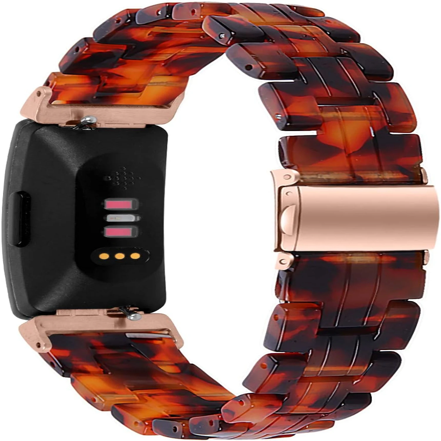 Elevate Your Workout Style with This Stylish, Durable Resin Bracelet-Fashionable High-Quality Strap for Inspire HR, Inspire 2,