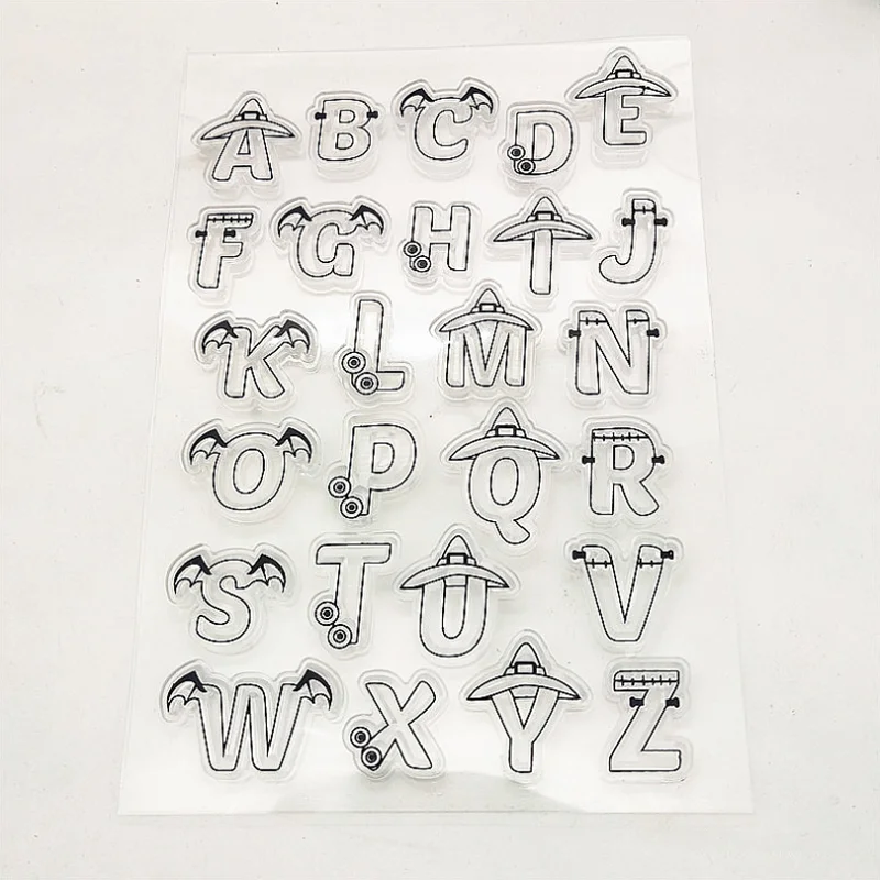 

11*16cm Alphabet Transparent Silicone Finished Stamp DIY Scrapbooking Journal Rubber Coloring Embossed Stencils Decora Reusable