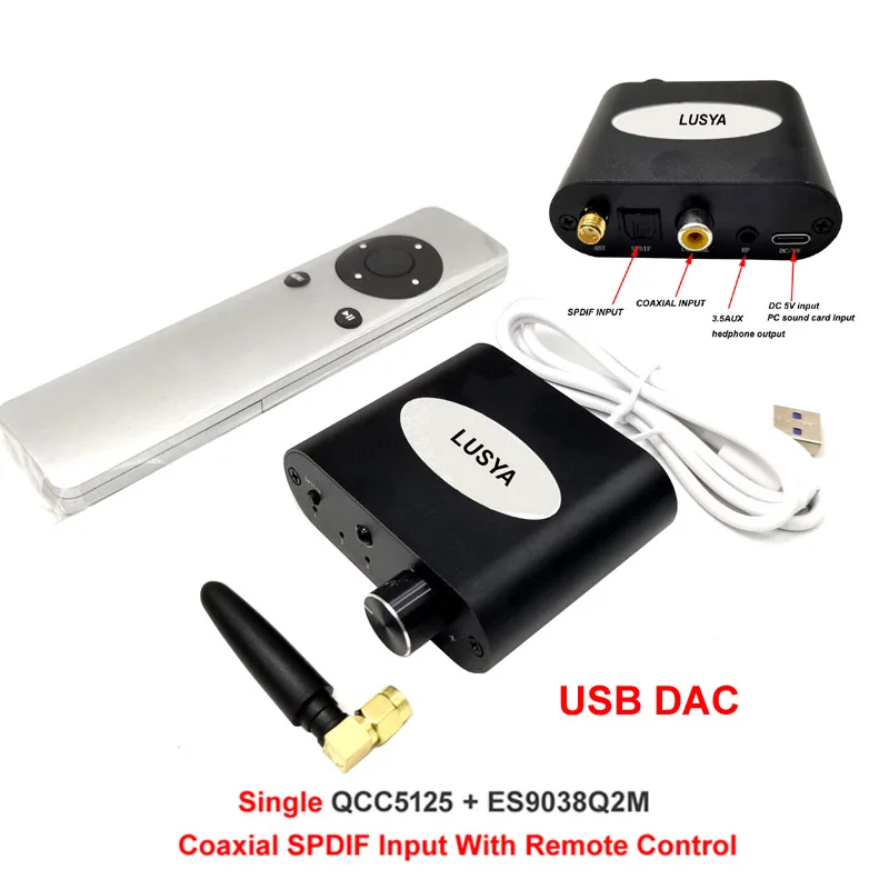 

DLHiFi DL90 Mini ES9038Q2M DAC QCC5125 Bluetooth DAC Board APTX-HD LDAC HIFI Sound Decoder