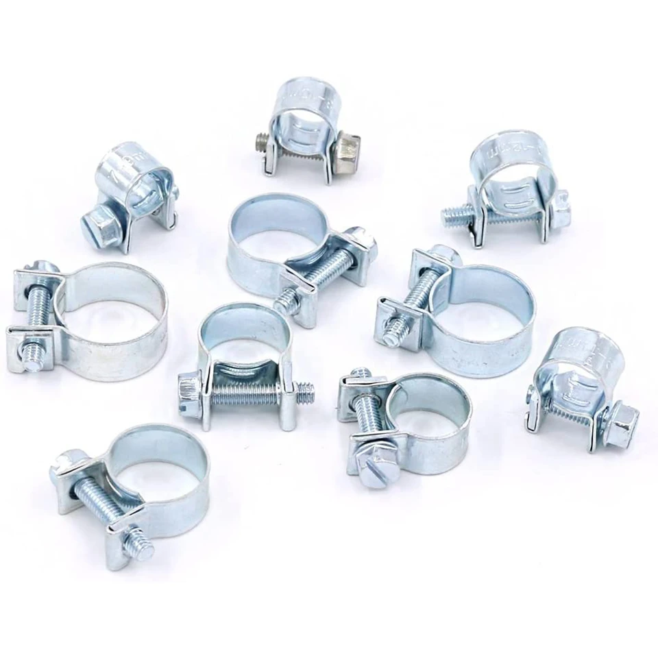 QINALO Lot De 10 Mini Colliers De Serrage Galvanisés De 26 à