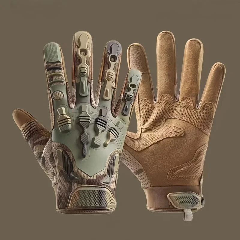 Finger gloves sports gloves tactical gloves Outdoor Tactical Gloves Full Finger Gloves Breathable non-slip Hunting Sports Cycling Hiking Fishing for Men