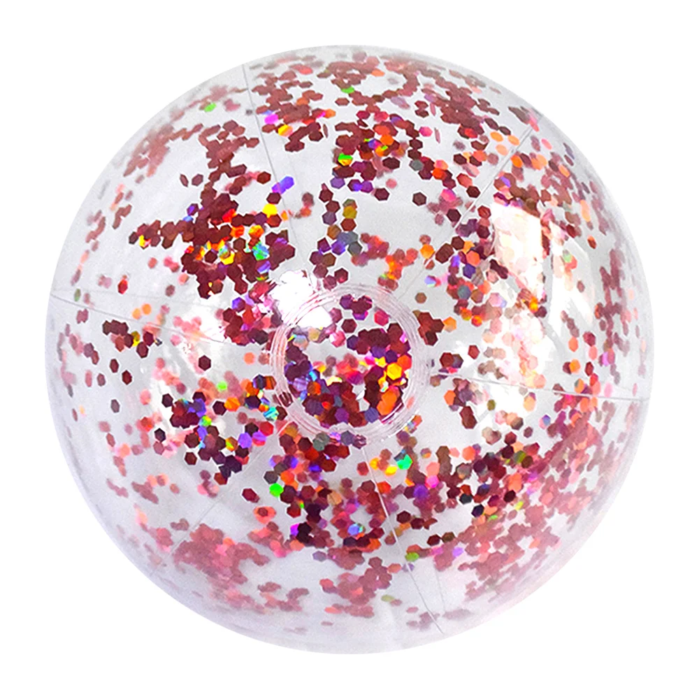 40Cm Opblaasbare Glitter Strandbal Zomer Water Spelen Pailletten Ballen Buitenzwembaden Feestspeelgoed Voor Kinderen Volwassenen Watersporten