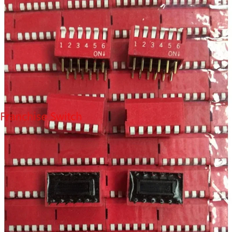 10PCS 9MM HEIGHT 6-DIGIT DIP SWITCH SIDE DIAL CODING PIN PITCH 2.54MM ...