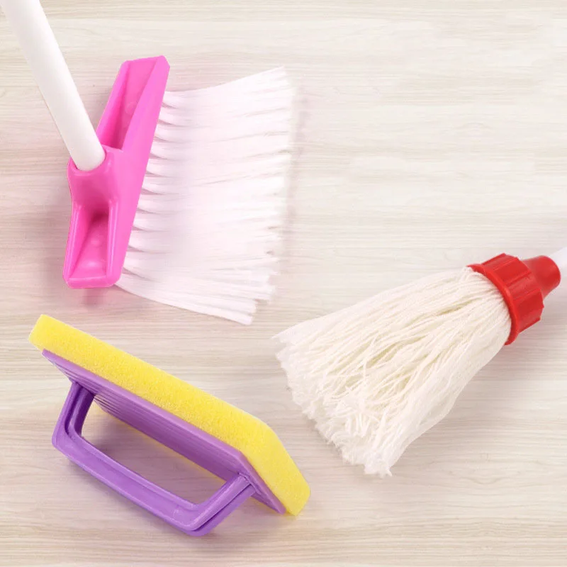 Kids Simulation Life Cleaning Toys Children's Pretend Play Cleaning Set and Sanitation Simulation Broom Mop Brush Tool Toys 3