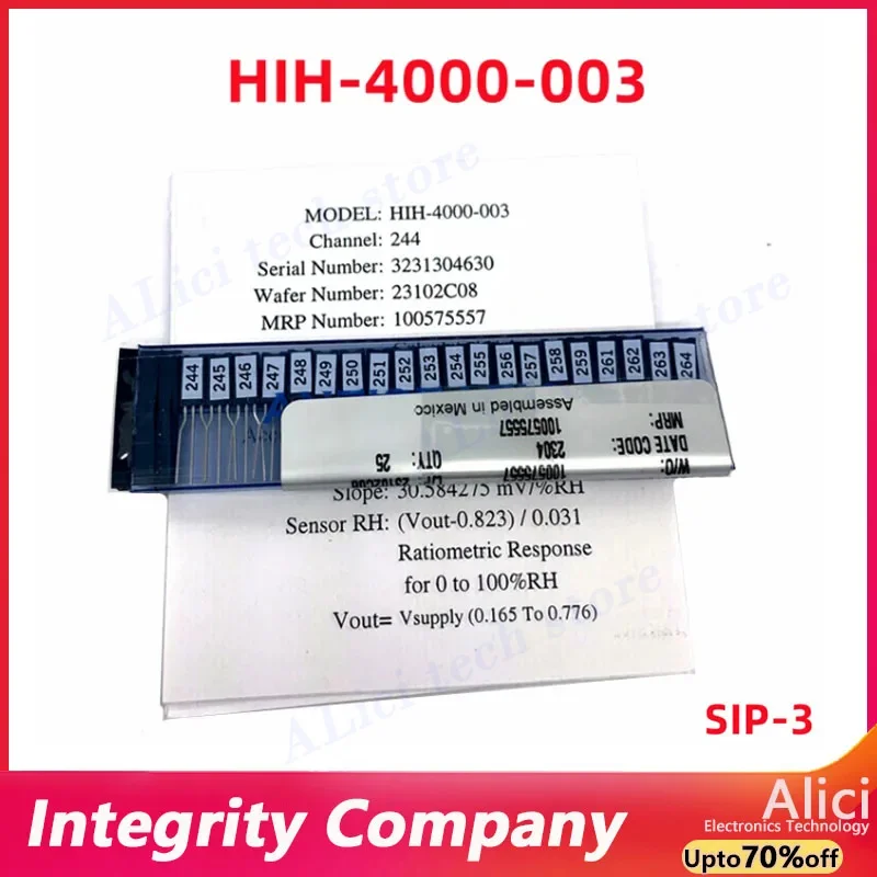 Original HIH-4000-003 SIP-3 Humidity sensor Relative humidity analog Voltage 4000-003 High precision humidity sensor