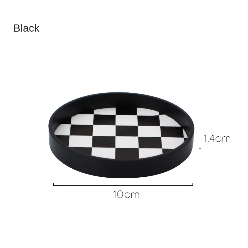 Nordic Ins Black and White Cup Mat Checkerboard Tea Coaster Table Mat Coaster  Nordic Home Decor Desktop Storage 5