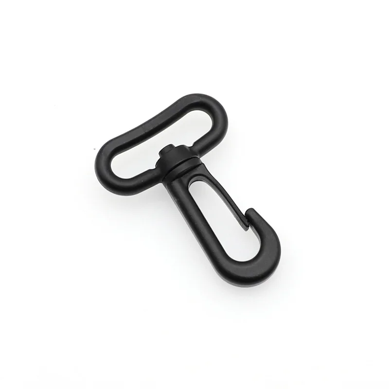 Goog Price Wholesale 1000pcs 13mm 20mm 25mm 31mm 38mm Black Plastic Rotary  Snap Hooks Buckle For Pet Collar Leash