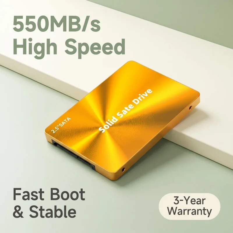 새로운 2.5인치 SATA3 SSD 내장형 솔리드 스테이트 드라이브 (노트북/데스크탑용) - 하드 디스크 HDD 120GB 240GB 512GB 1TB -