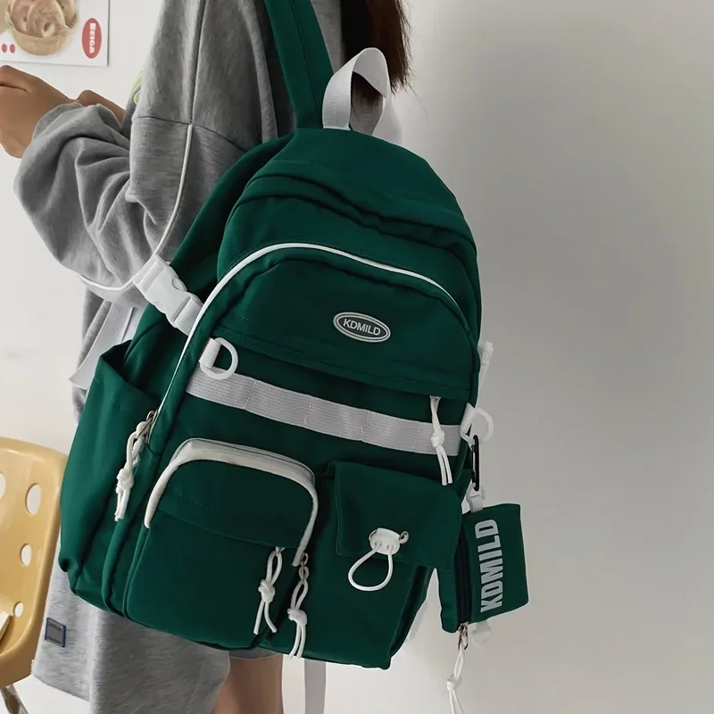 

Zipper Canvas Schoolbags Travel Computer Backpacks for Young Large Capacity Backpack for Female Male College Students