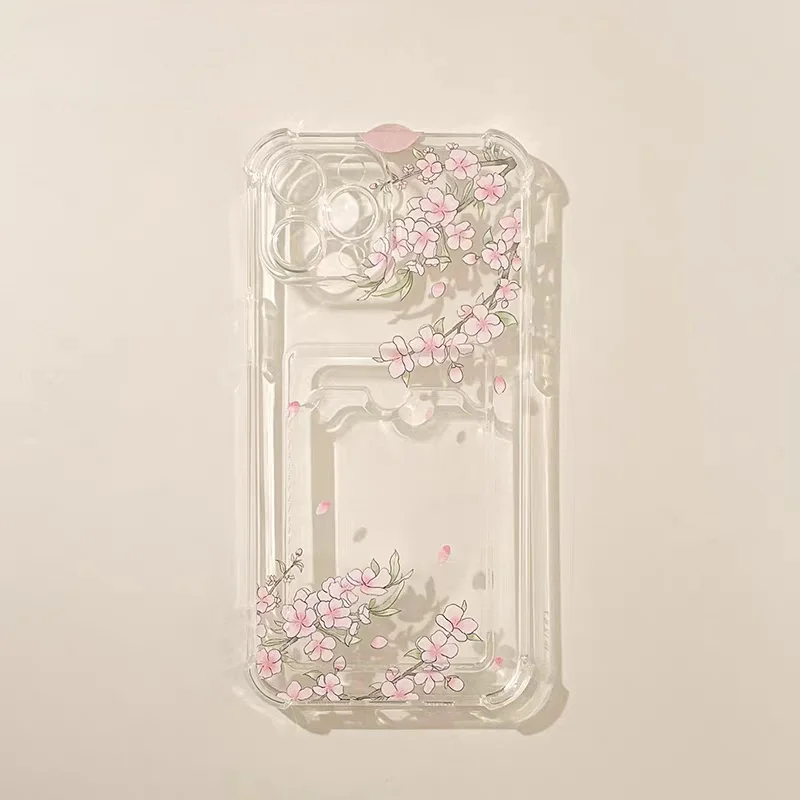 Floral Photo Card Holder Wallet Cover