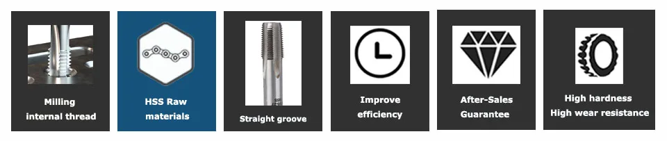 HSS Extended Long Tap American Standard UNC UNF UNEF UN UN UNS Straight Nut Thread Screw 1/4 5/16 3/8 7/16 1/2 9/16 5/8 3/4 7/8 – Detail 3