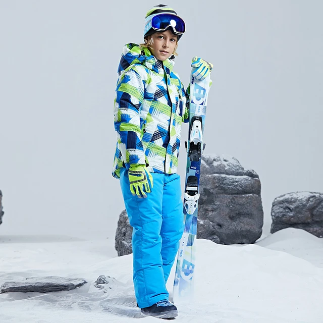 Chaqueta y pantalones de esquí para niños, trajes de nieve para niñas,  abrigo y pantalones de Snowboard, trajes de nieve para niños,-30 grados -  AliExpress
