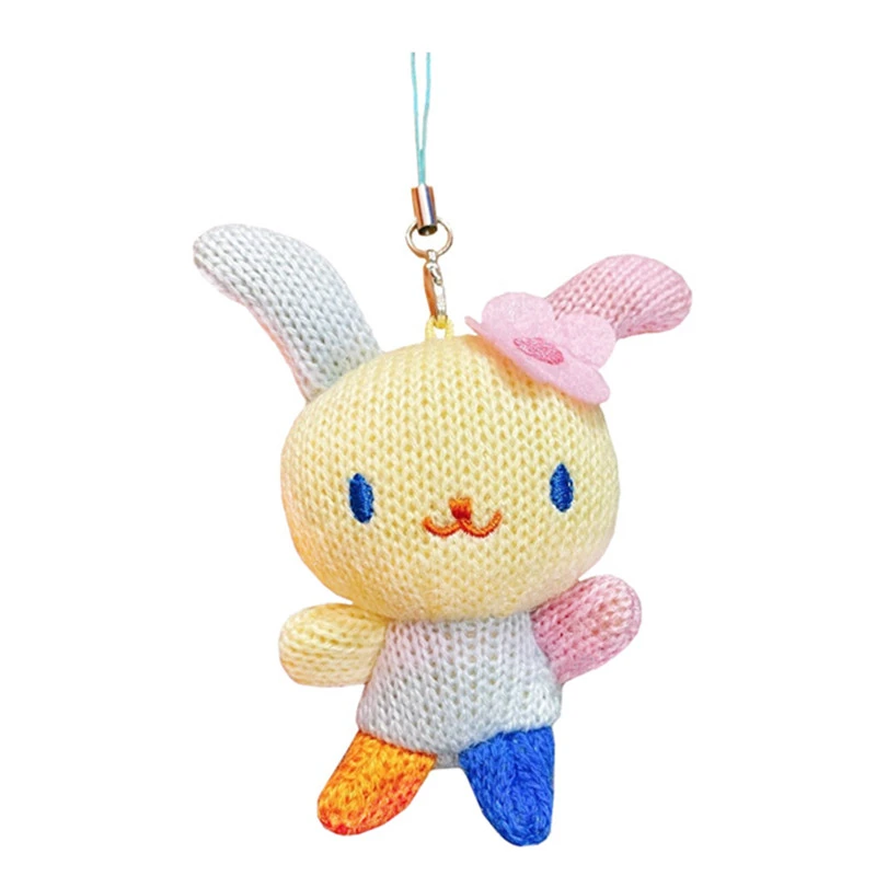Rare Knitted Usahana Bunny Plush Keychain Mascot Key Chain Keyring