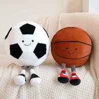 Doll with feet plush doll toys Card love plush pillow Basketball soccer fun shape plush doll cushion Home Plush Ornament 1