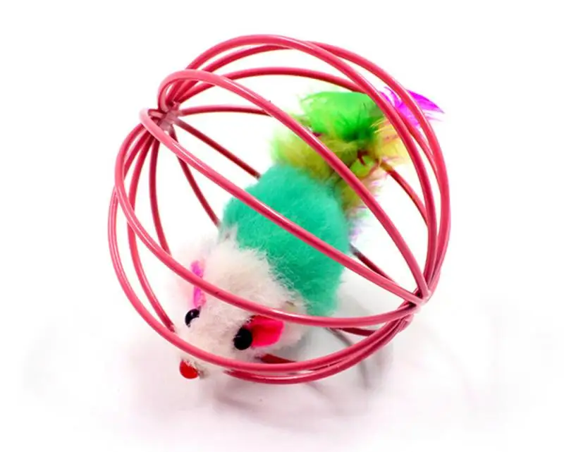 1pc Pet Cat Toy Funny Mouse In Cage Cat Interactive Toy Cat Play Toy Cat Mouse Toy Pet Supplies Pet Accessories