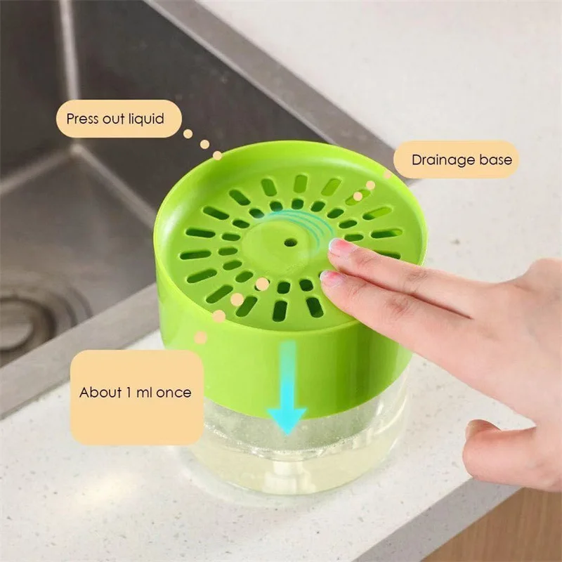 Dish Soap Dispenser for Kitchen Liquid Soap Dispenser Kitchen with Sponge Holder Sponge Caddy Pump