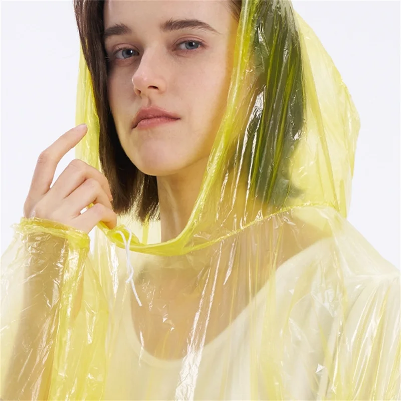 Disposable Waterproof Raincoat Outdoor Hiking Mountain Travel Emergency Transparent Portable Adult Poncho Rain raincoat poncho 1/5/10/20PCS