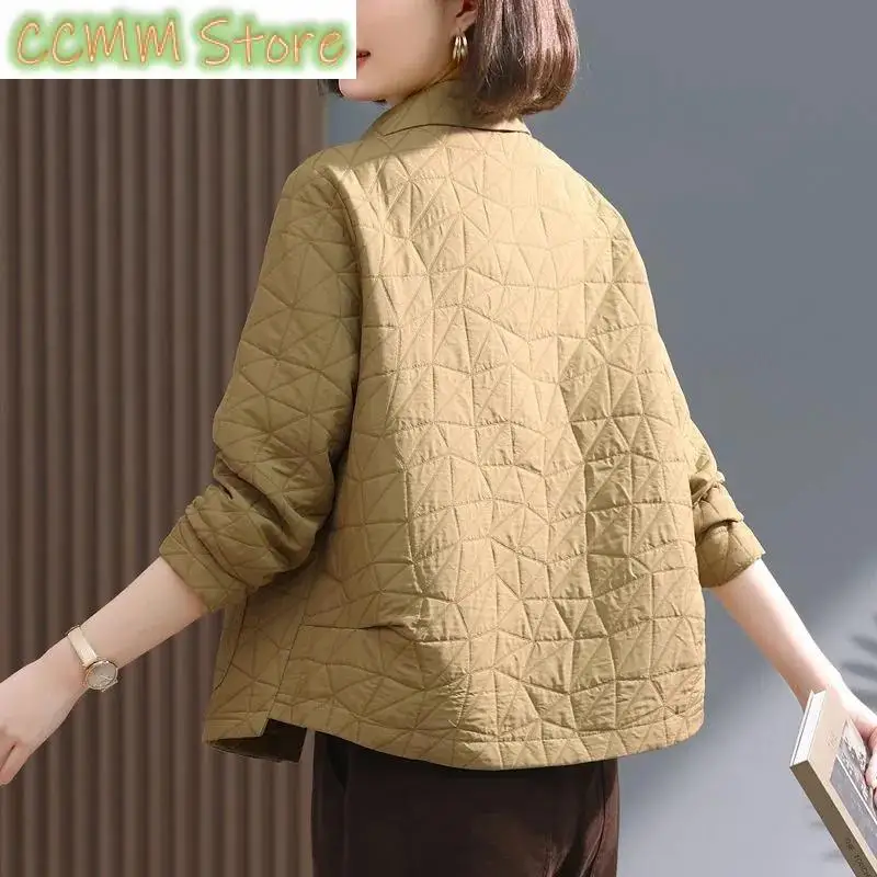 New Cotton Coat Middle-Aged Mother Female Autumn And Winter Spring Autumn Casual Short Coat Korean Version Of Jacket Black