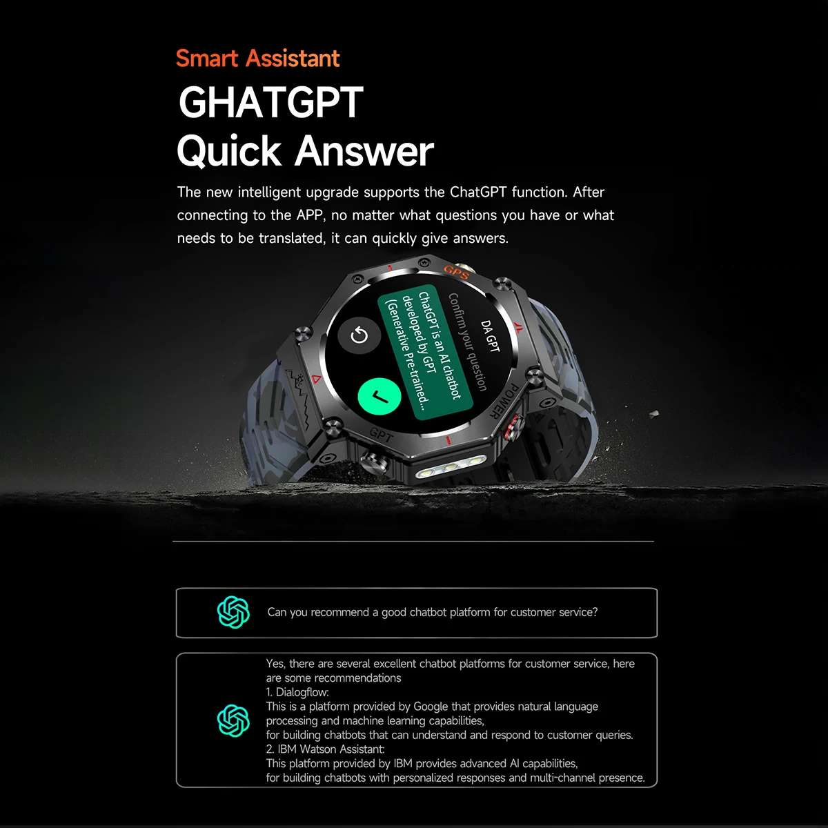 Rainbuvvy KC91 GPS ����Ʈ �ð� AI GPT 1.39 ��ġ ���÷��̴� GLONASS BDS Galileo NAVIC QZSS 3ATM ��� Smartwatch�� �����մϴ�.